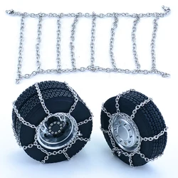 2pcs RC Truck Metal Tire Snow Chains Anti-skid Snow Tires for 1/14 Tamiya SCANIA 770S R620 VOLVO BENZ Arocs MAN TGX LESU Car