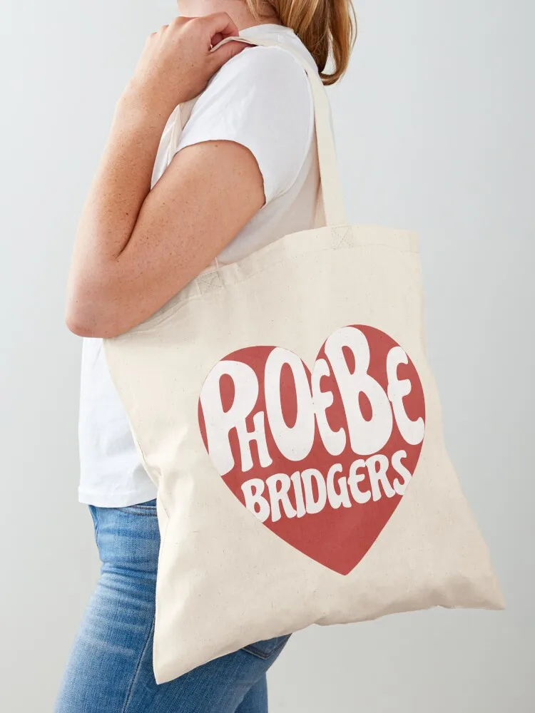 Phoebe Bridgers Logo Heart Tote Bag custom fabric bag Women's shopper bag canvas tote bags Women's shopping