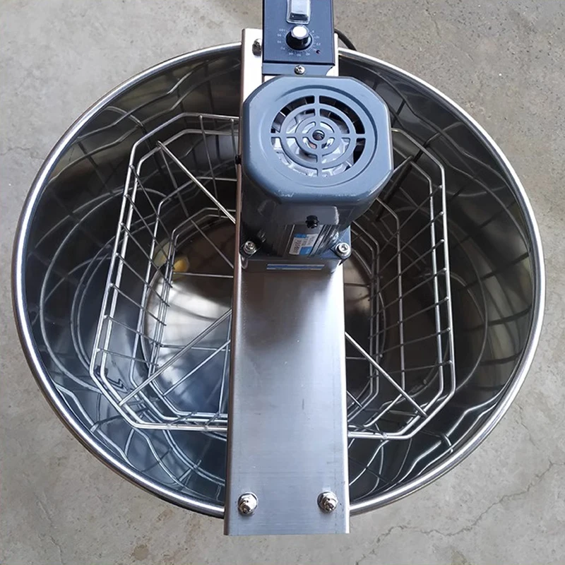 Электрический аппарат для извлечения меда 2-4 рамка фотоэлемент извлечение сот барабан Спиннер с прозрачной крышкой серебро