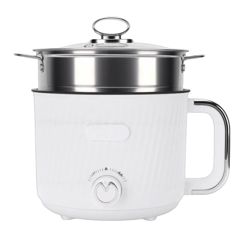 110V Electric Hot Pot Stainless Steel Multifunctional Cooker with Steam Basket For Dorm Home Apartment US Plug view 6