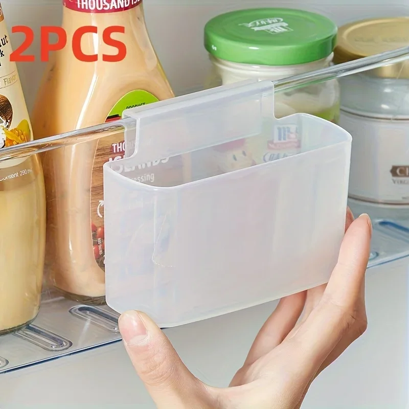 1/2PCS Scatola per porta laterale del frigorifero multifunzionale Materiale PP Organizzatore di stoccaggio a parete Scatola sospesa Piccoli oggetti cosmetici