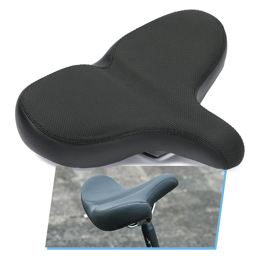 

1 Pc Widened Bicycle Saddle Seat Black PU Thickened Comfortable Breathable Durable Fit for Road Bike Bicycle Parts Accessories