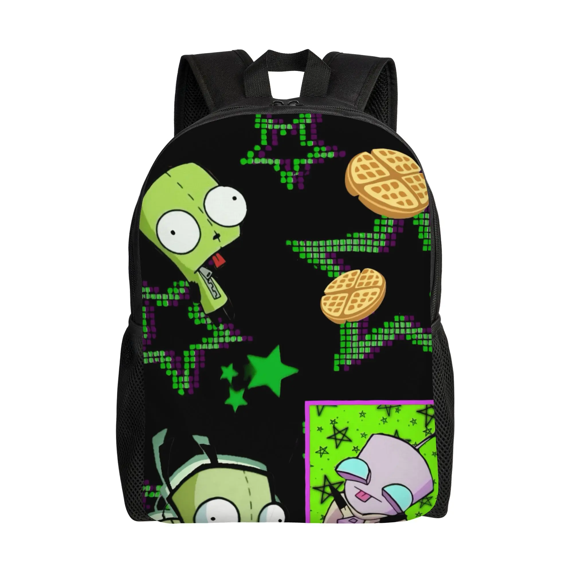 Invaders Zims  Backpack  Unisex Polyester Travel Backpacks Print Cute School Bags Rucksack