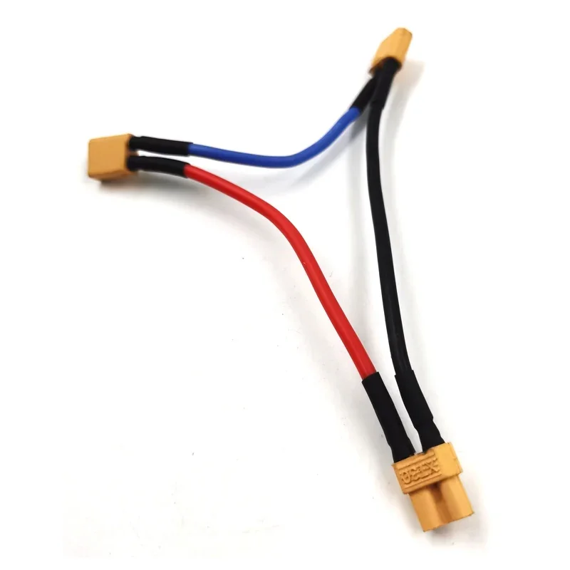 Extensão do cabo do conector da bateria paralela, Separador Y e O, Adaptador de plugue com fio Awg para RC FPV Xt30 T Plug