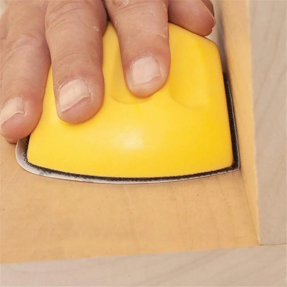 Durable Hand Pad Sanding Blocks  With Hook Loop Base Sandpaper Ergonomically Polishing Pad For Book Cases Cabinets