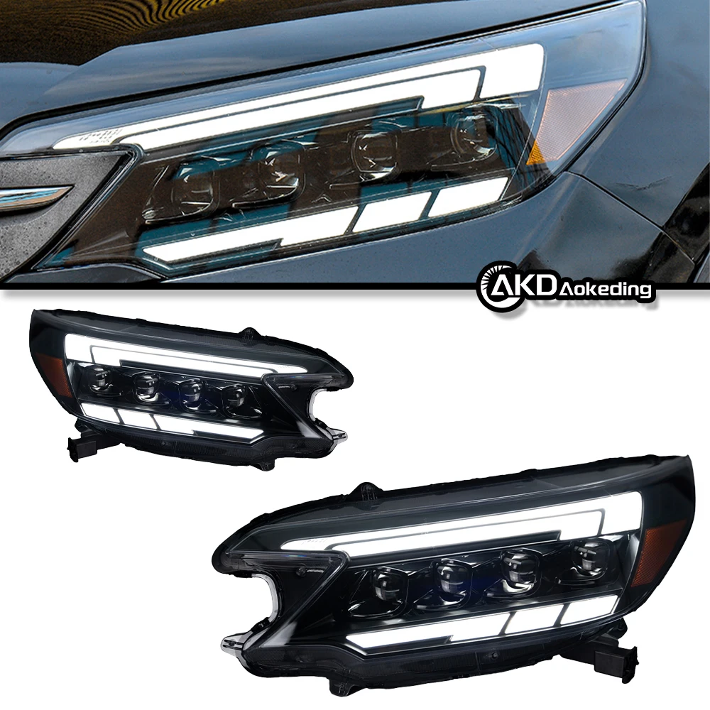 

Автозапчасти для фар Honda CRV 2012-2014, последняя Стайлинг, светодиодные дневные фары, двойной проектор, автомобильные аксессуары, модифицированные