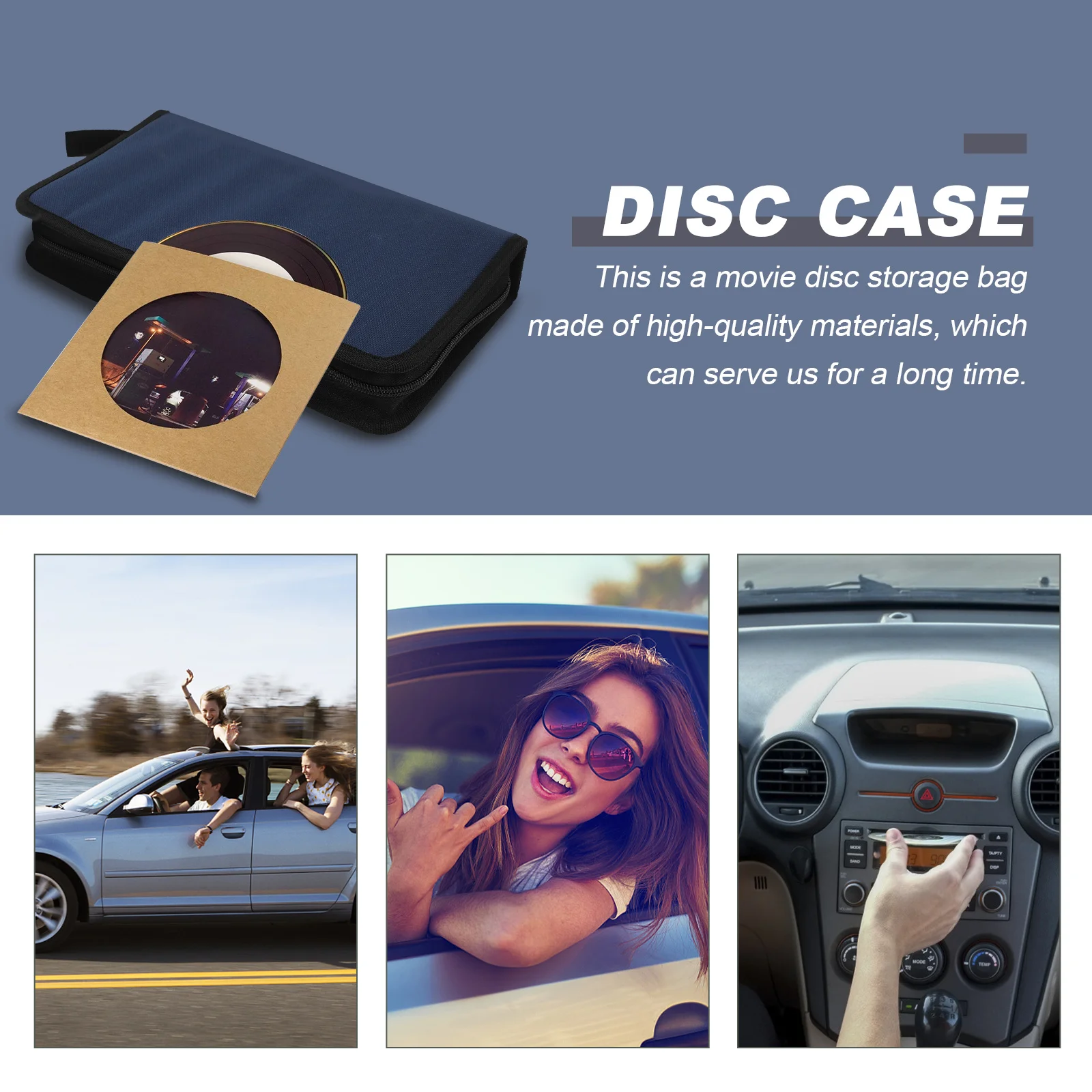 

1Pcs Cd Storage Bag High Quality Material Large Capacity Cd Container for Home Car Use Wear Resistant Shockproof Design