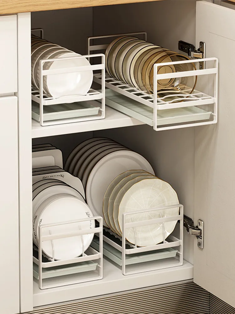 

Dish Drying Rack Bowl Plate Storage Spoon Holder with Tray Pot Lid Shelf Cooking Dish Rack Pan Cover Stand Kitchen Accessories