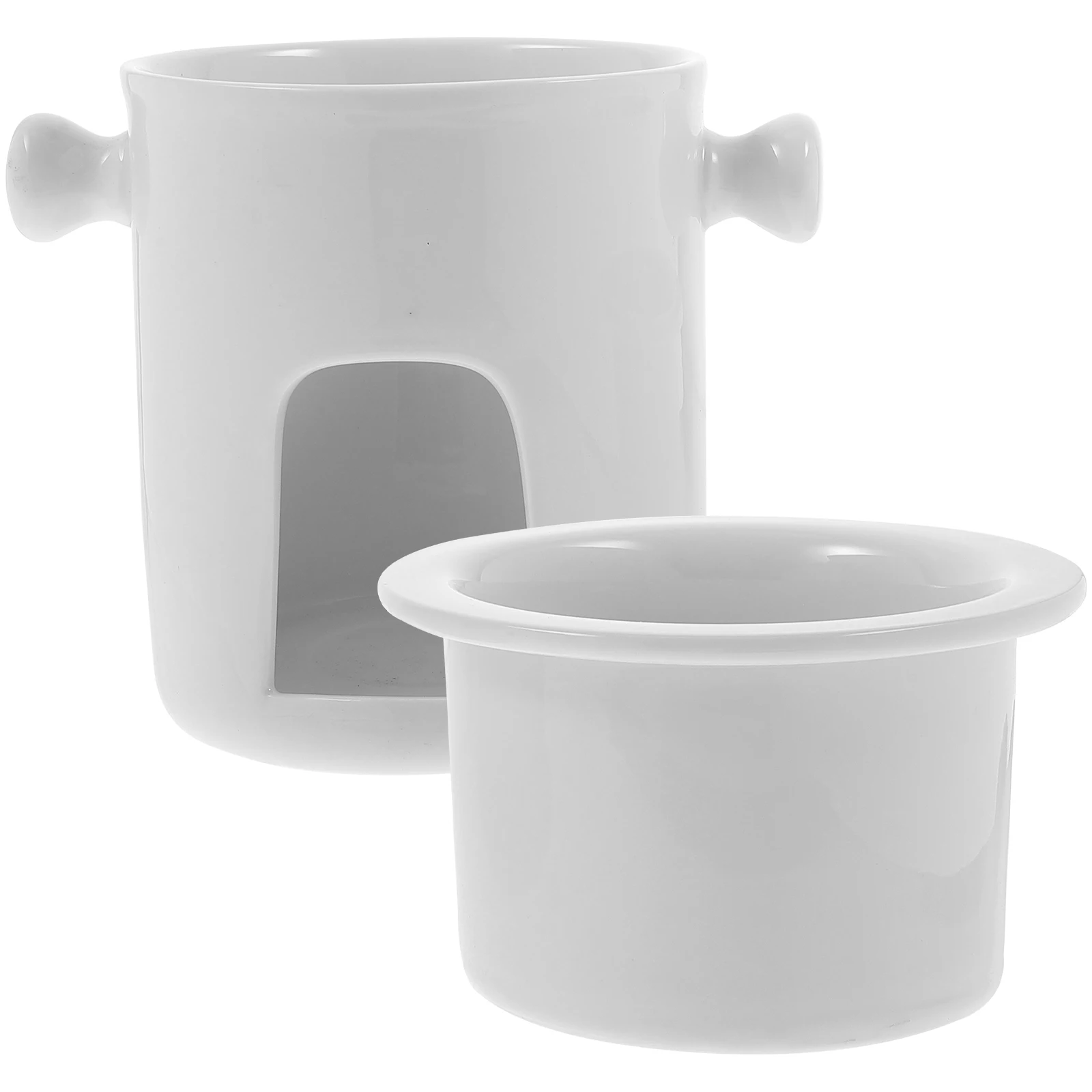 

Chocolate Fondue Melting Stove Ceramic Pot Butter Cheese Warmer Multifunctional Melt Pot Butter Warmer Ceramic Stove