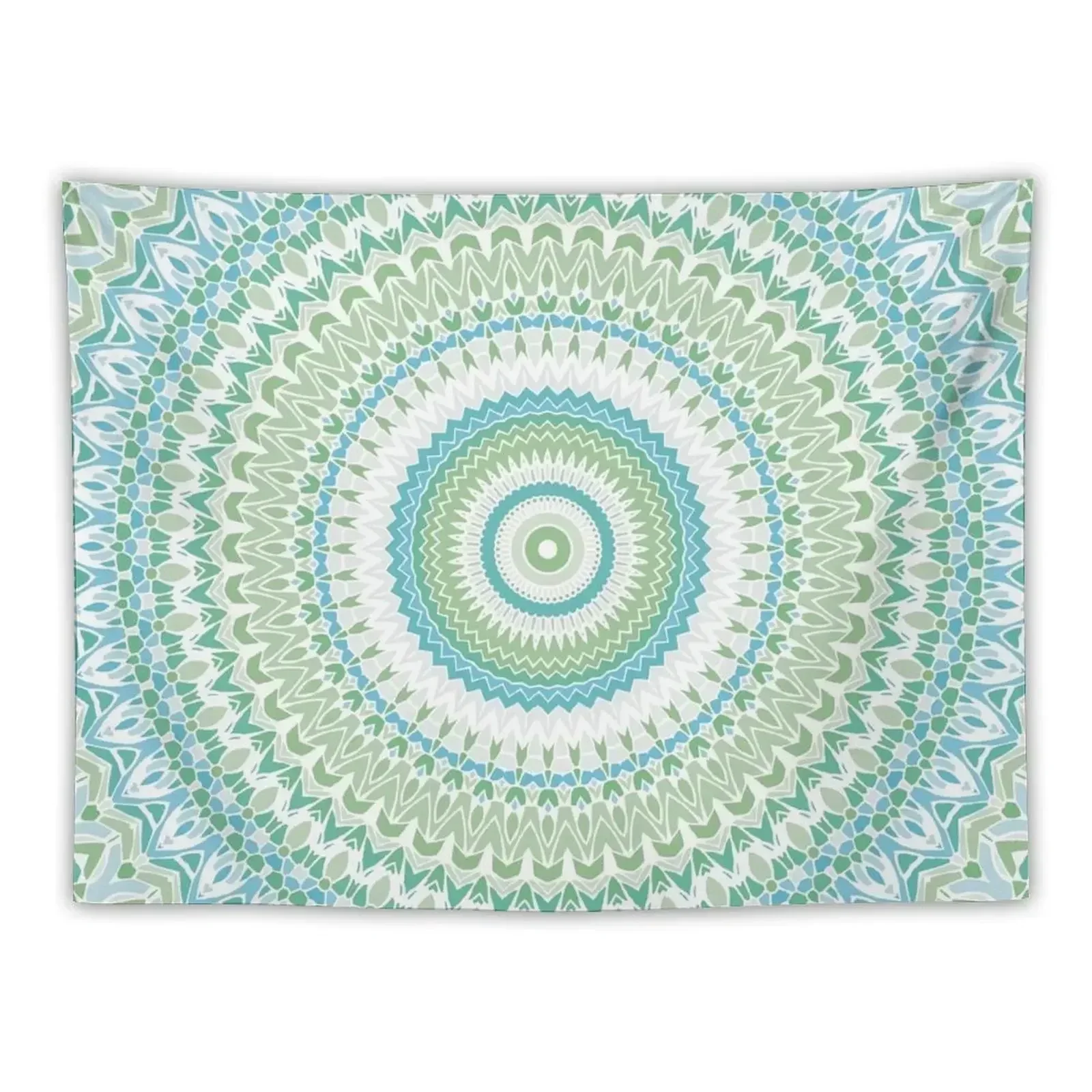 Sea Glass Mandala Tapestry Room Decore Aesthetic On The Wall Tapestry