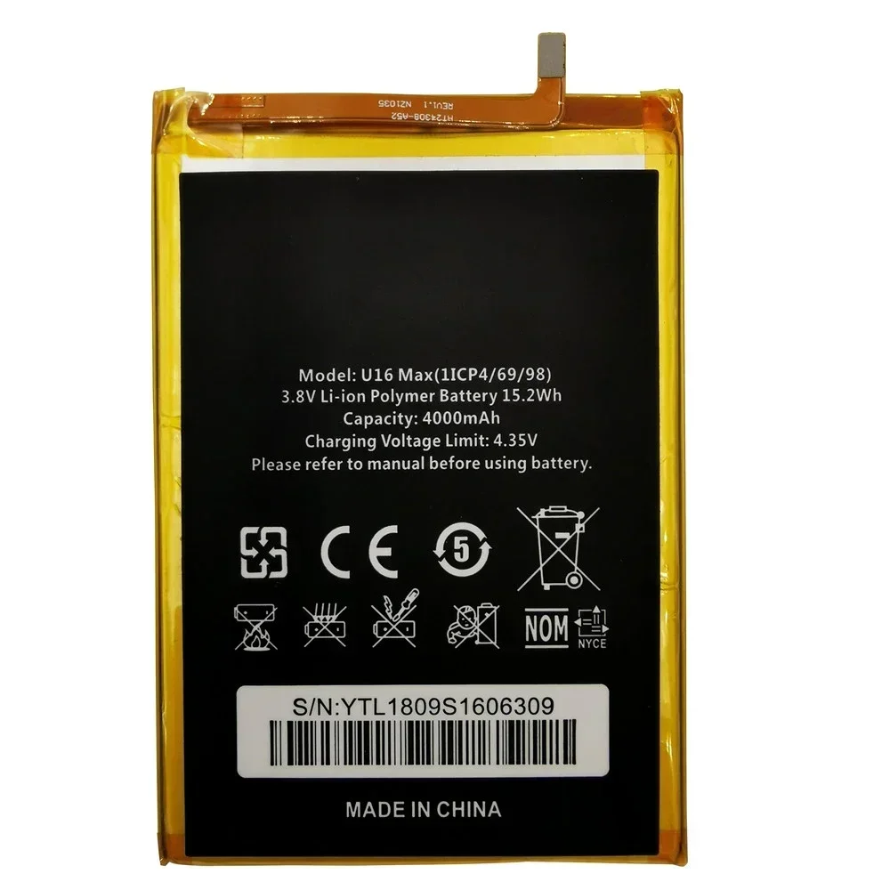 100% Original High Capacity Oukitel U16 Max Battery 4000mAh Battery Replacement For Oukitel U16 Max Smart Phone + Gift Tools