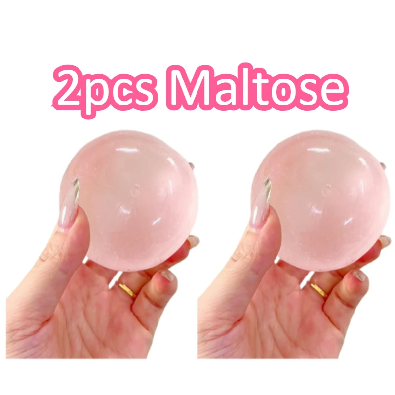 Blauwe Maltose Squishy Speelgoed Leuke Mochi Anti Stress Fidget Speelgoed Zacht Gesimuleerde Bule Transparante Bal Snel-rebound Decompressie Speelgoed