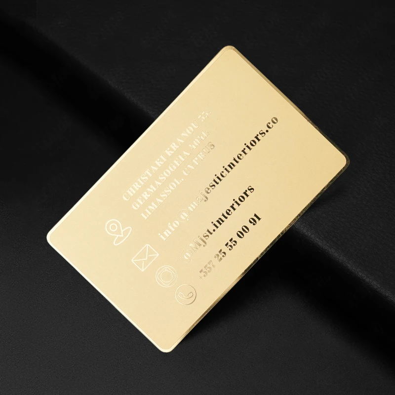 Customized query Wholesale Custom Fashion Business Gift Cards Metal Playing Cards Any Pattern Metal Business Cards