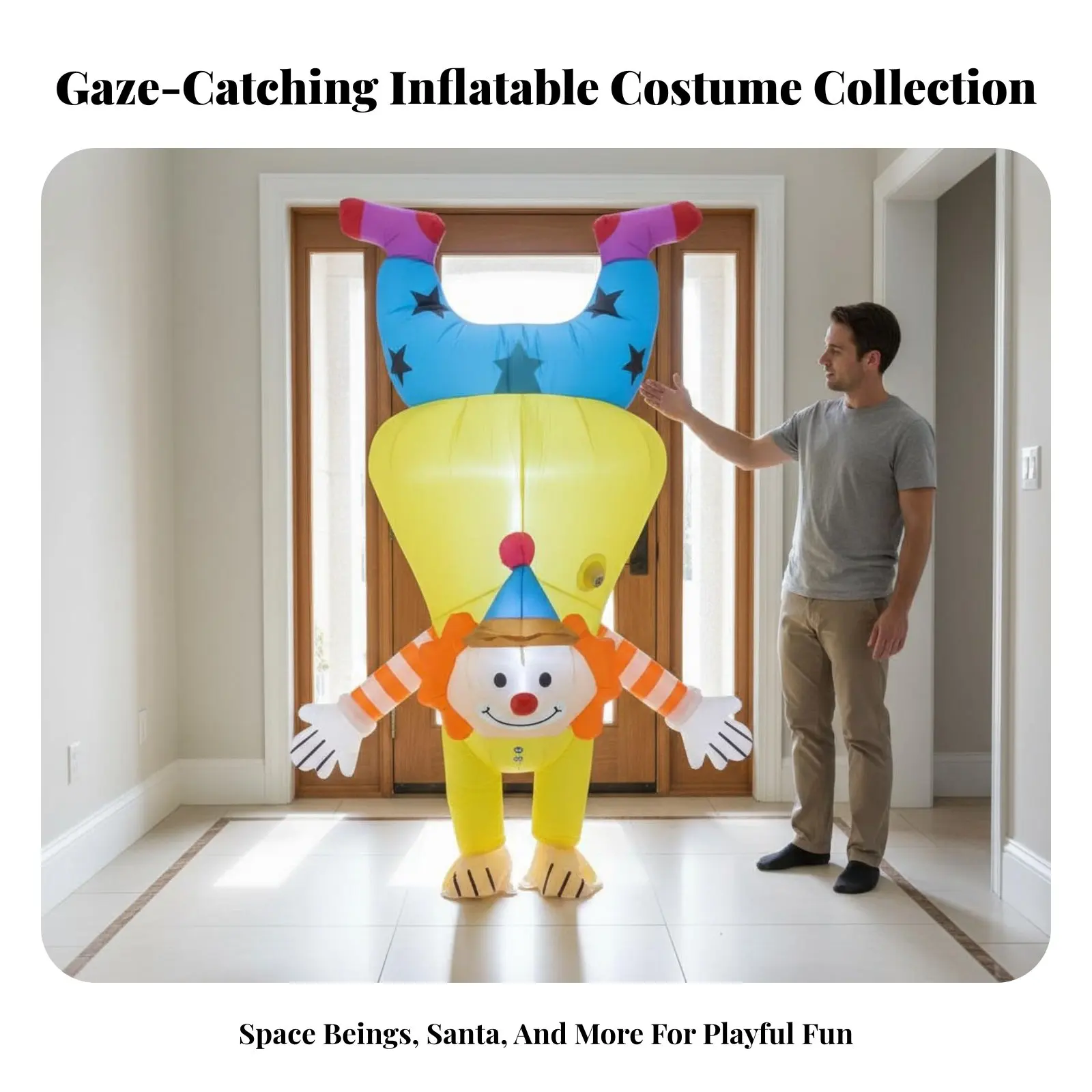 Disfraz Inflable de Alien con Ventilador, Traje Inflable para Montar, Almacenamiento que Ahorra Espacio