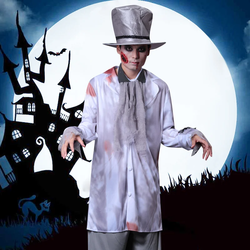 loween Zombie Coppia Costume Matrimonio om E Sposa Role-plang Outfit Formato adulto Fibra di poliestere 00% Tradizionale Cina...