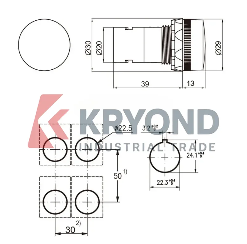 ABB CL2 سلسلة LED مصباح إشارة CL2-502R CL2-502G CL2-502Y CL2-502L CL2-502C CL2-523R 24V AC/DC المنتج الأصلي