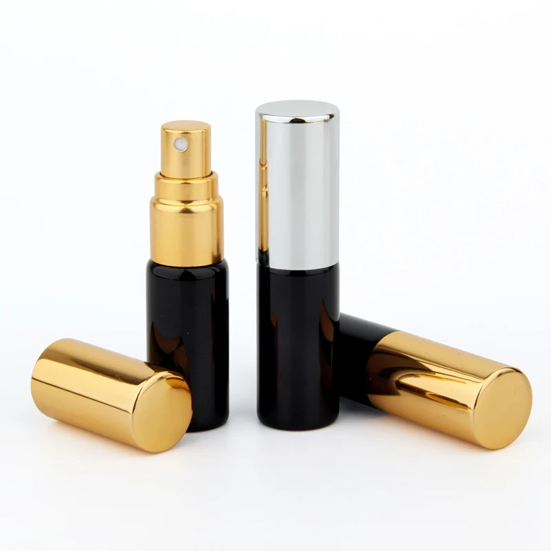 50 ชิ้น 5 มิลลิลิตรมินิขวดน้ําหอมแบบพกพาสเปรย์ขวดคอนเทนเนอร์เครื่องสําอางที่ว่างเปล่า Travel อลูมิเนียมน้ําหอม Atomize