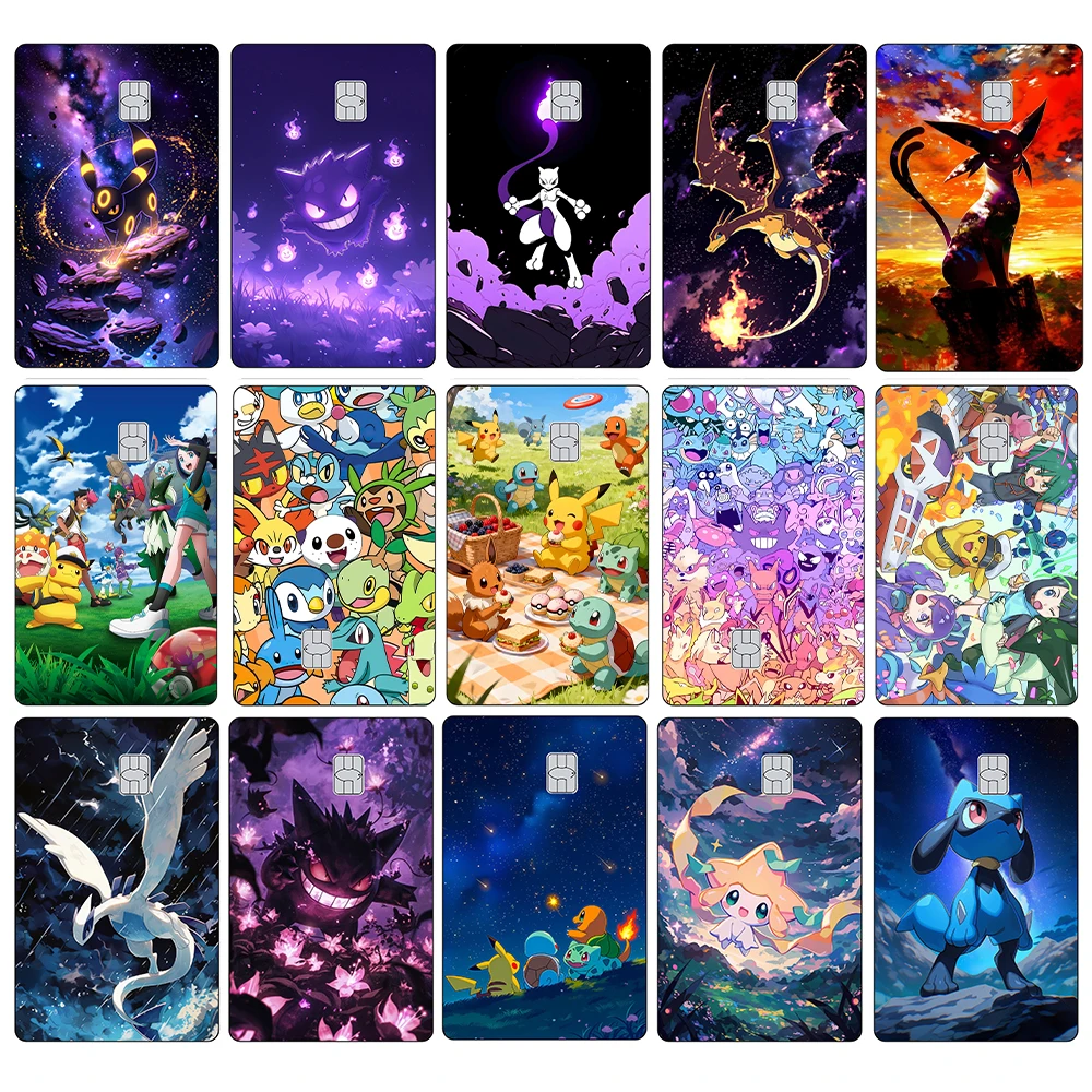 

Наклейка-скин для кредитной карты Pocket Monsters: милые стикеры Пикачу для VISA, JCB, Mastercard и других банковских карт IC – защита и декор