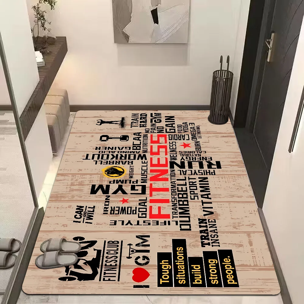 

Powerhouse Gym Floor Mat Anti-slip Absorb Water Long Strip Cushion Bedroon Mat Alfombra