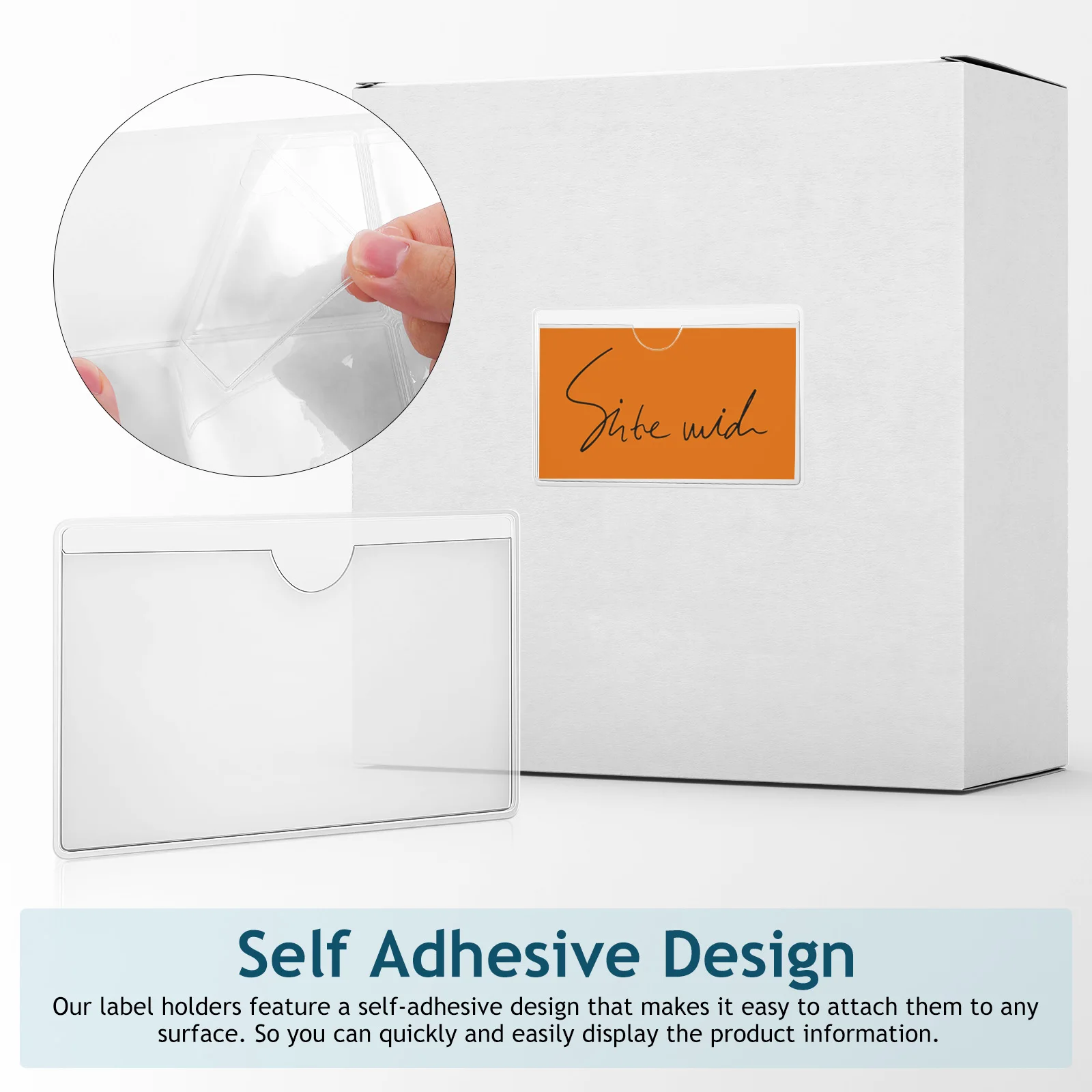 

36 Pcs Clear PVC Card Sleeves Self Adhesive Label Holders 6X10cm Storage Bins Index Card Organizer Pocket Sleeves Transparent