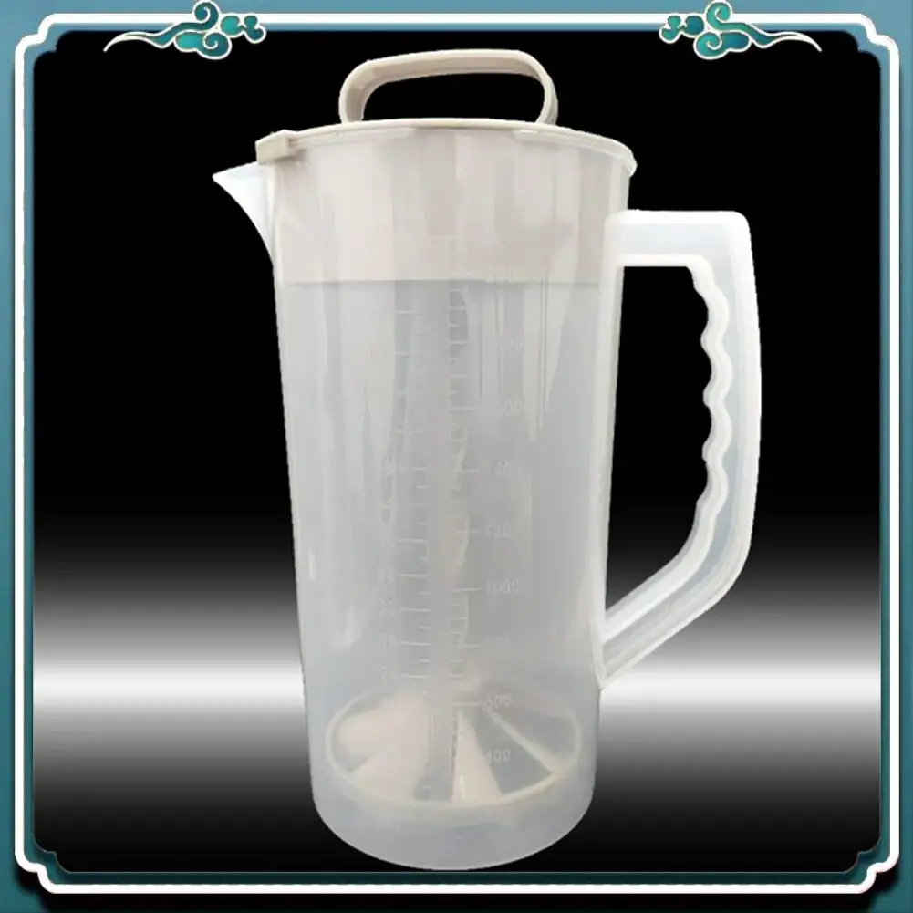 

A67K-3Pcs Mixing Pitcher For Drinks,Water Pitcher,Easy-Mix Juice Container,Angled Plastic Blades & Adjustable Mixer Plunger