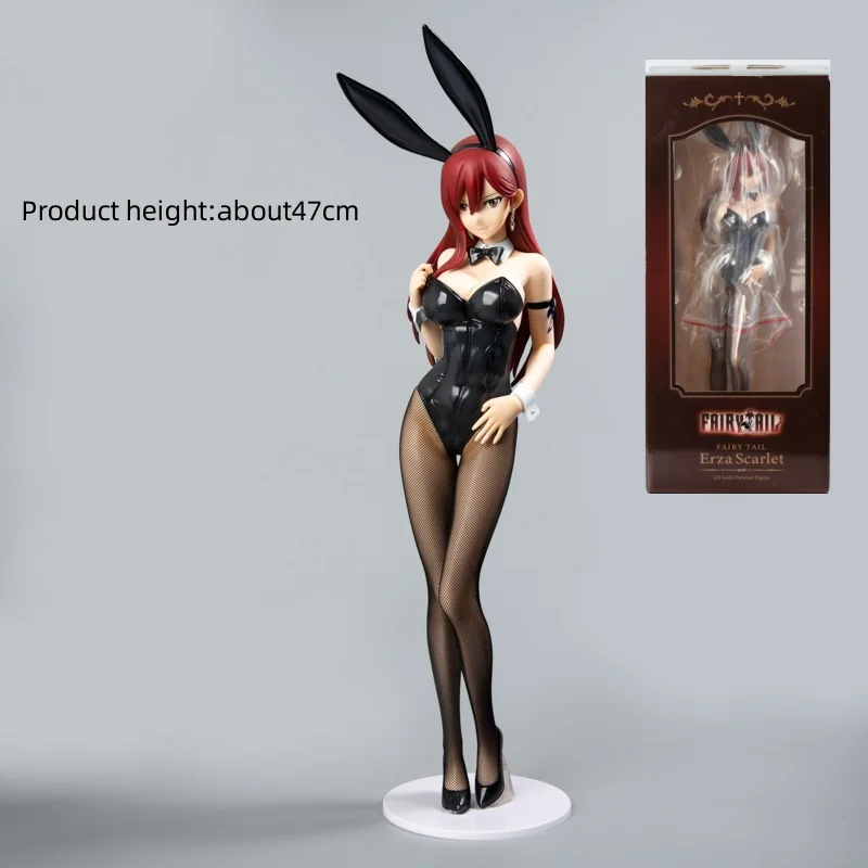 

New 47cm Fairy Tail 1/4 Elsa Erza Bunny Girl Boxed Figure Ornament Model PVC Anime Model Doll Collection Toy Christmas gift