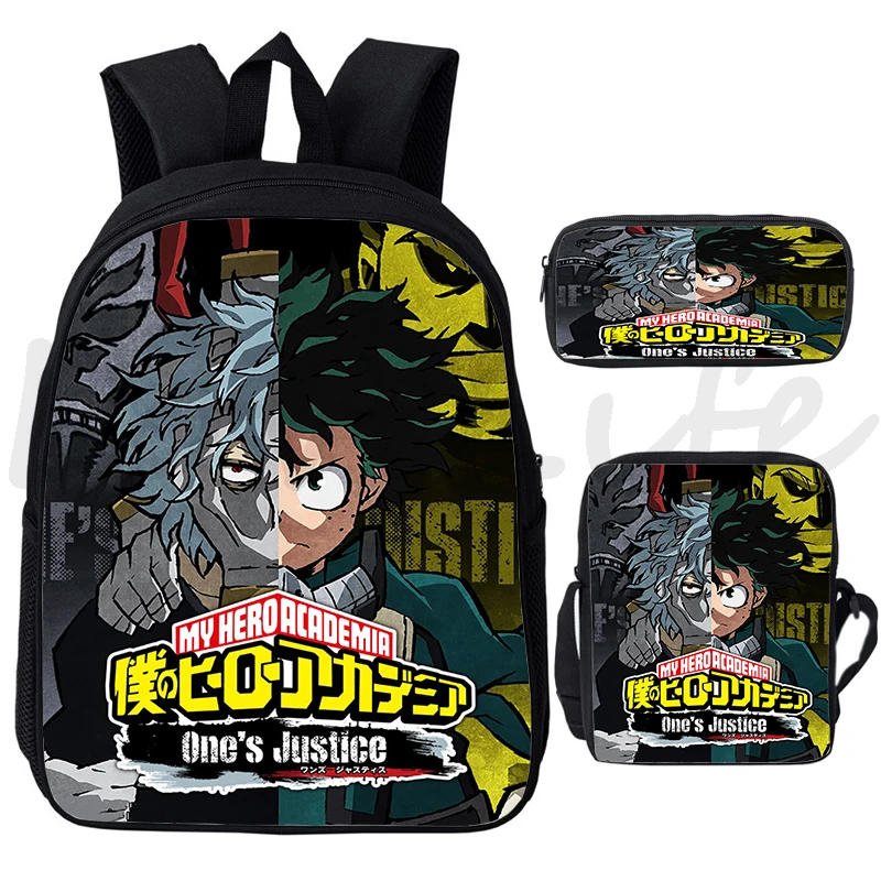 

My Hero Academia Deku Backpack 3 Piece Set Anime Student Boys Girls Backpacks Travel Rucksack Boku No Hero Academia School Bags