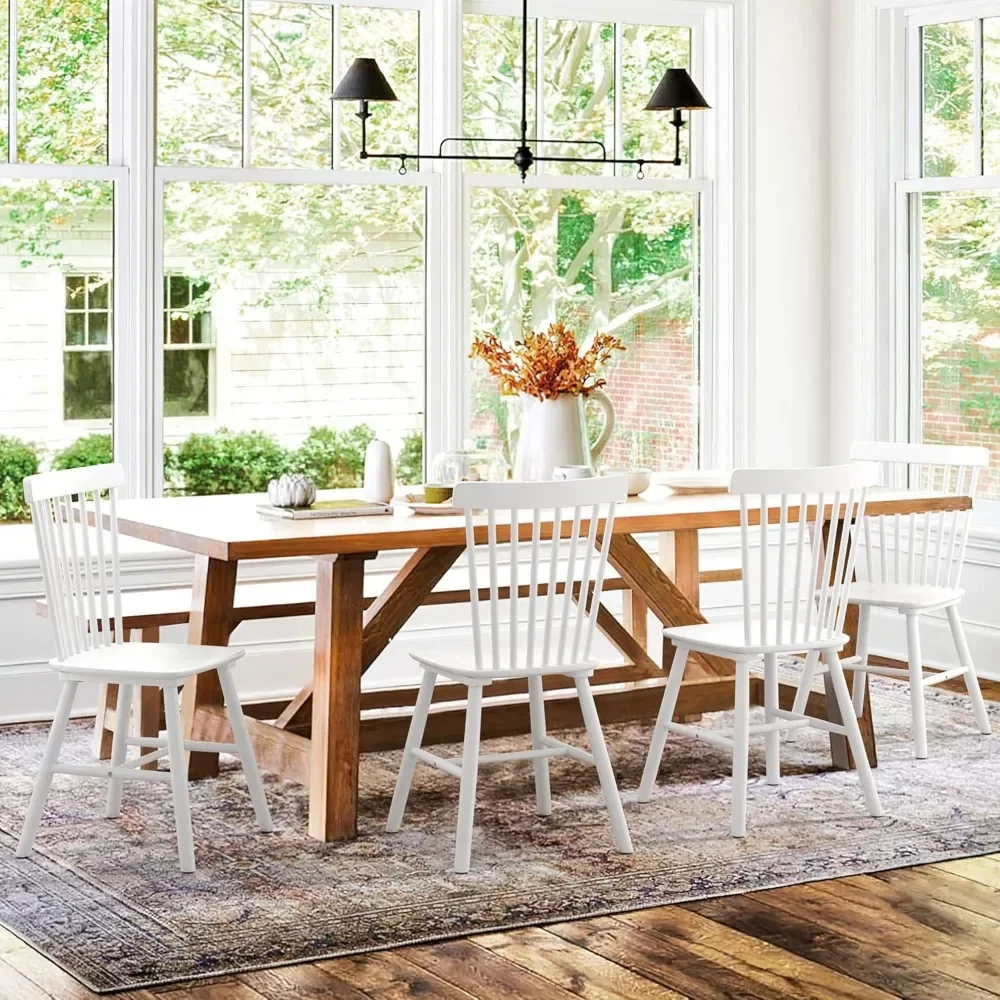 

Windsor Dining Chair - Spindle Back Wooden Chair, Ideal for Kitchen & Dining Room, with Classic Rustic Decor