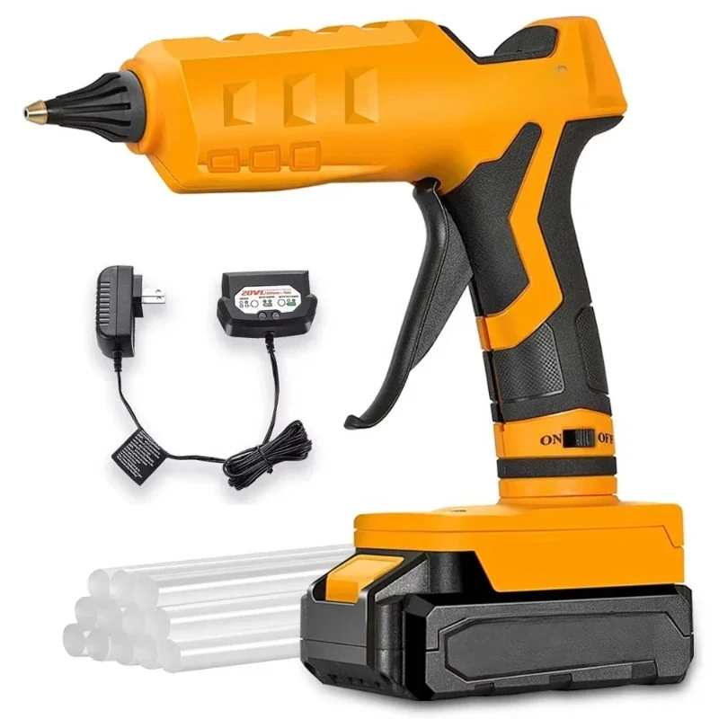 

20V cordless hot melt glue gun DIY handicraft tool 60w battery glue gun tape stick