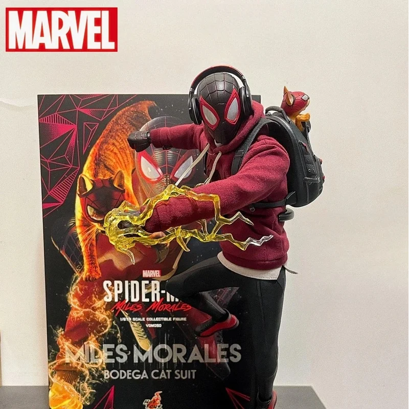 

In-stock Hottoys Original 1/6 Vgm50 Spider Man Miles Morales Bodega Cat Suit Ps5 Game Collectible Action Figure Kids Toy Gift