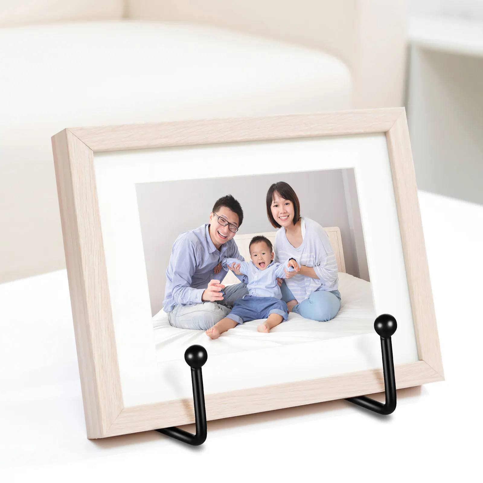Iron Display Stands 6 Pack for Books Photo Frames Artwork Sturdy Stable Tabletop Easel Holder Smooth Finish