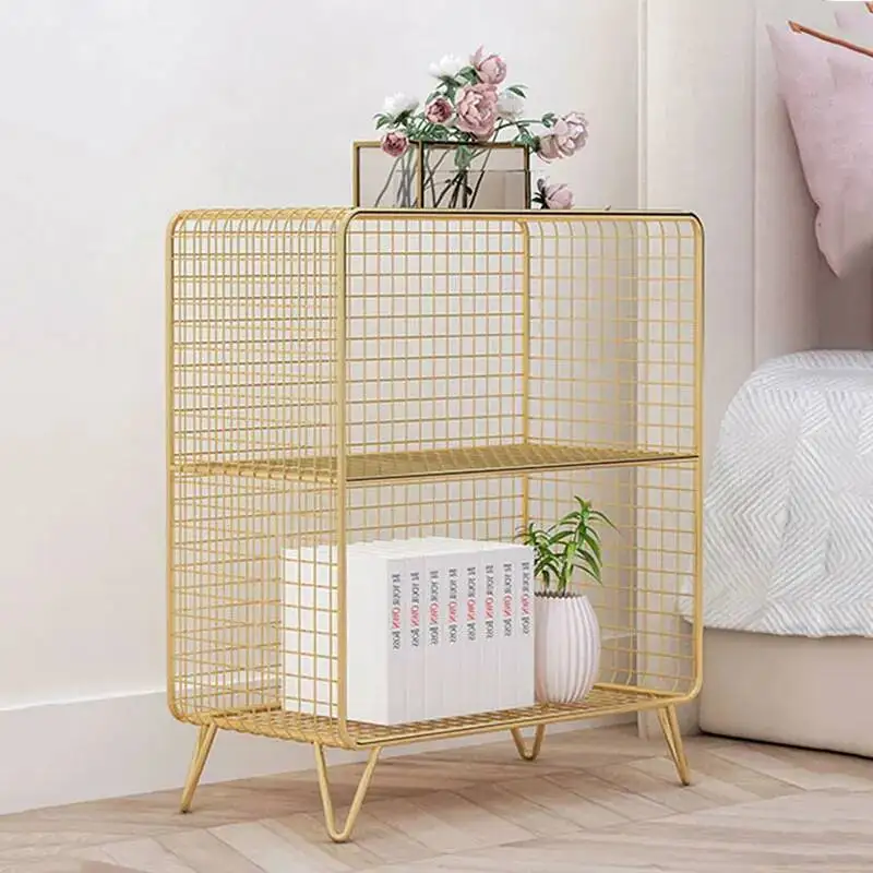 

bookshelf floor iron Nordic Furniture for fashion home Bedroom bedside Storage shelf simple decoration bay window display rack