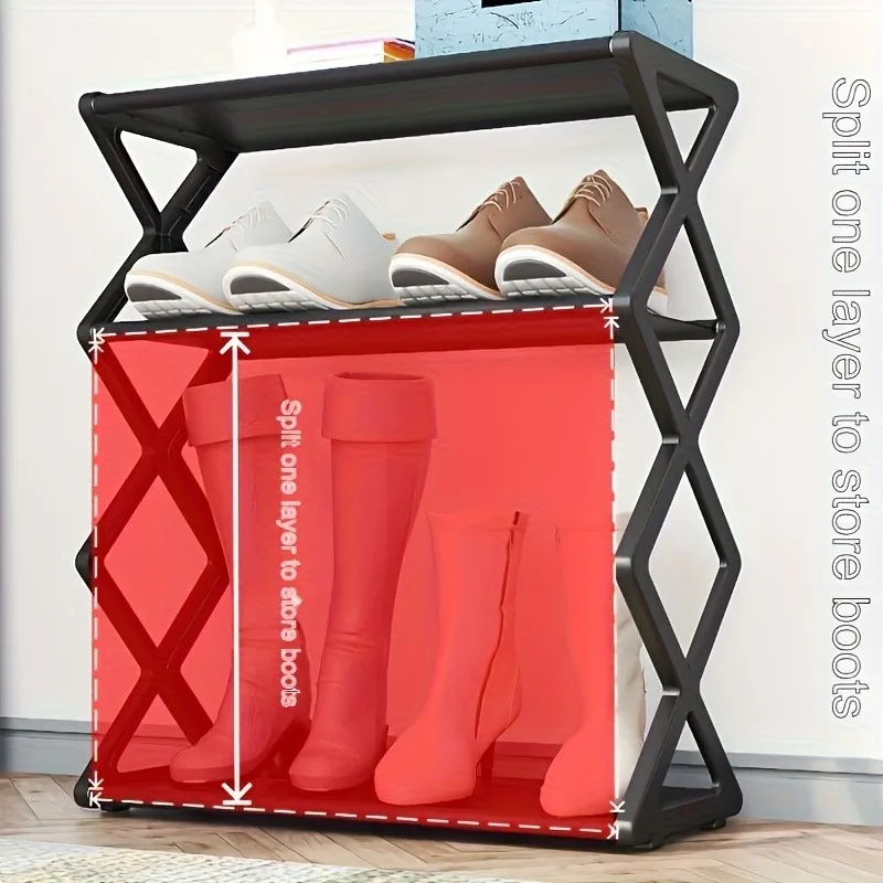1 Pcs Easy to Install! Folding Multi-layer Shoe Rack, Small Unit Entrance/Corridor, Narrow Seam Storage, Space Saving