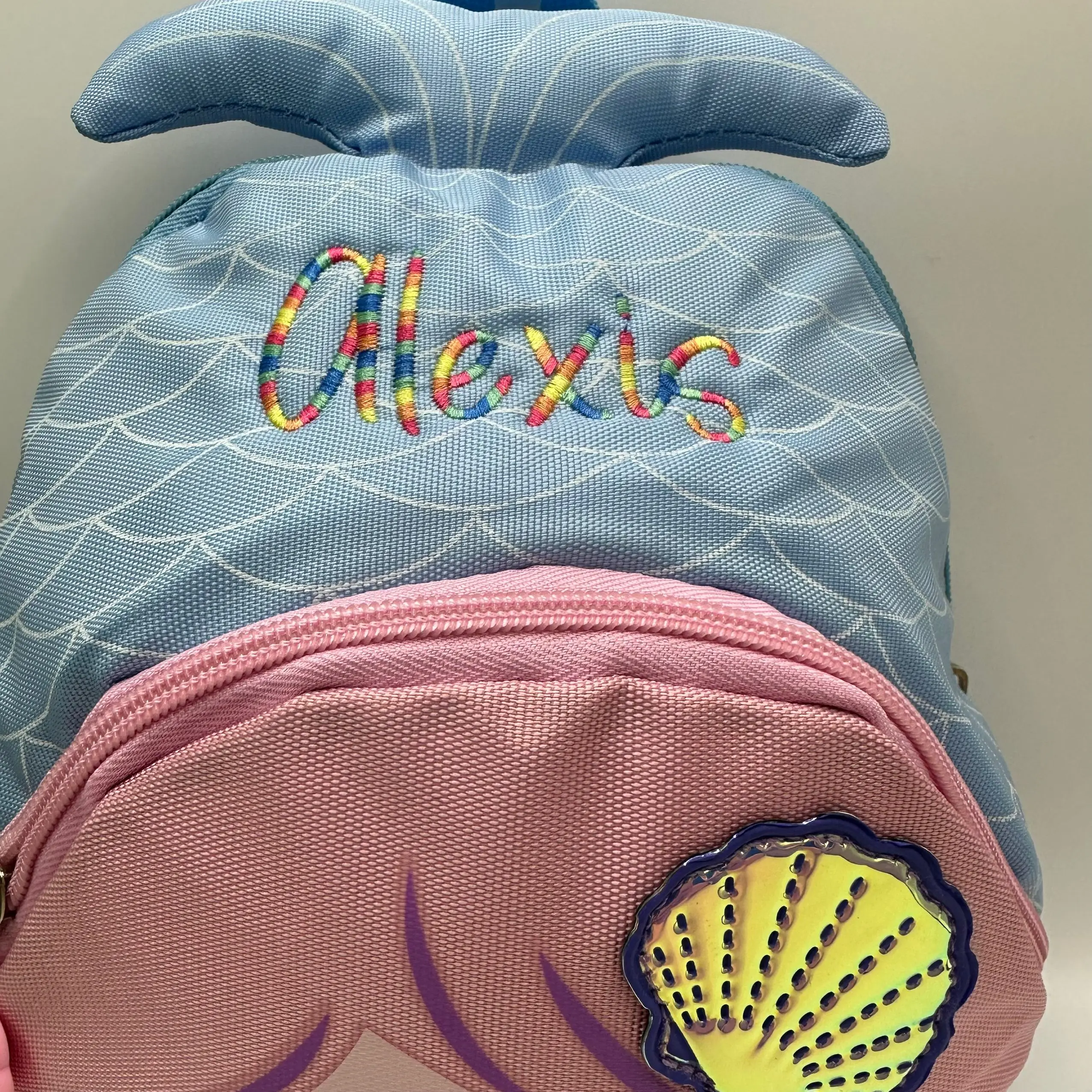 Colored Personalized Children's Bag Nylon Cartoon Cute Mermaid Backpack Kindergarten Backpack Leisure Backpack