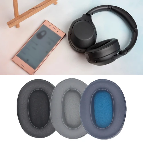 Imagen 2 del producto Almohadillas de cuero de repuesto para auriculares Sony WH-XB900N, almohadillas de espuma viscoelástica de alta calidad para XB 900N, 1 par
