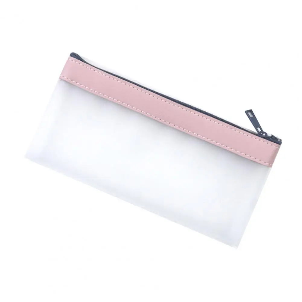 กระเป๋าดินสอ TPU ใสใสเคสดินสอฝ้าใสพร้อมซิปปิดเพื่อง่ายต่อการจัดระเบียบของไปโรงเรียน