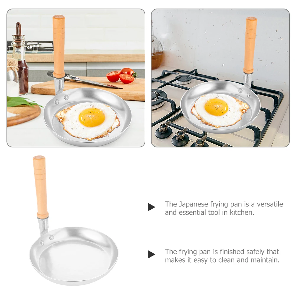 

19cm Japanese Pan Tamagoyaki Frying Pot Nonstick Cooking Tool Gas Stove Round Flat Pan Parent child Dish Luxury No
