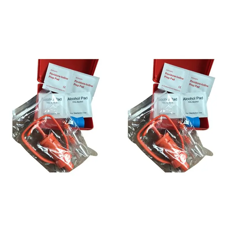 [Superx&KND]2X Snake Bite Kits, Bee Sting Kits, Venoms Extractor Suction Pumps, First Aids For Bites & Stings While Camping