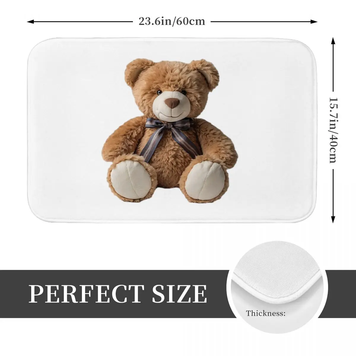 A Cute T-Teddy-S B-Bear-S With A Bow Tie Non-slip Doormat Floor Mat Carpet Rug for Kitchen Entrance Living room Footpad Mats