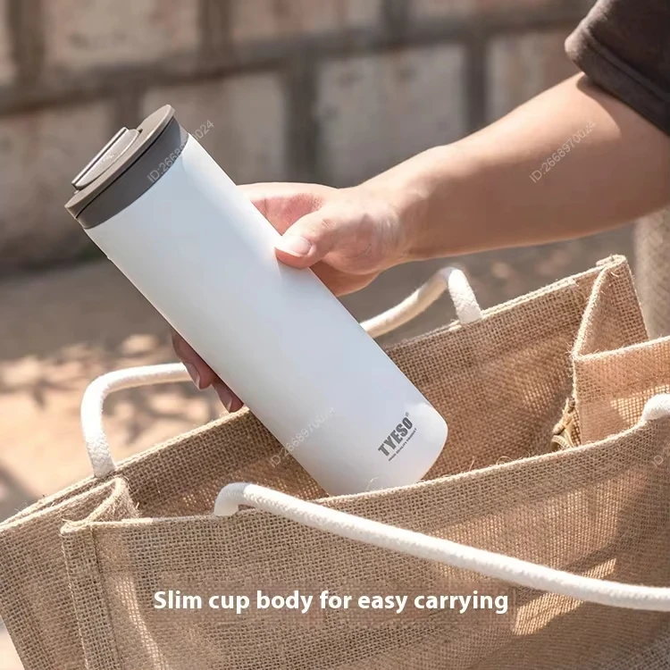 Tyeso 360ml Vacuum Flasks Insulated Travel Mug Stainless Steel Leak-Proof Direct Drink Water Bottle for Car Coffee Cup
