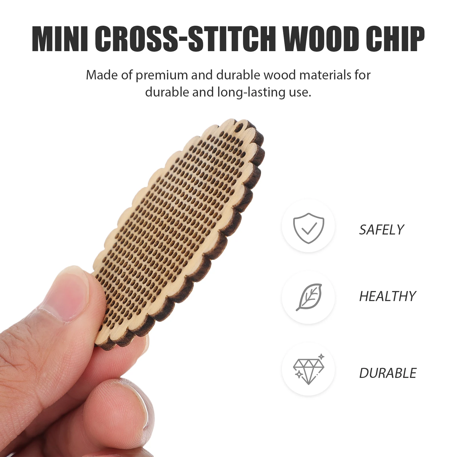 

5 Pcs Mini Cross stitch Wood Pieces Embroidery Kits DIY Wooden Chips Board Labels Portable Craft Gifts Sewing Tools Accessories