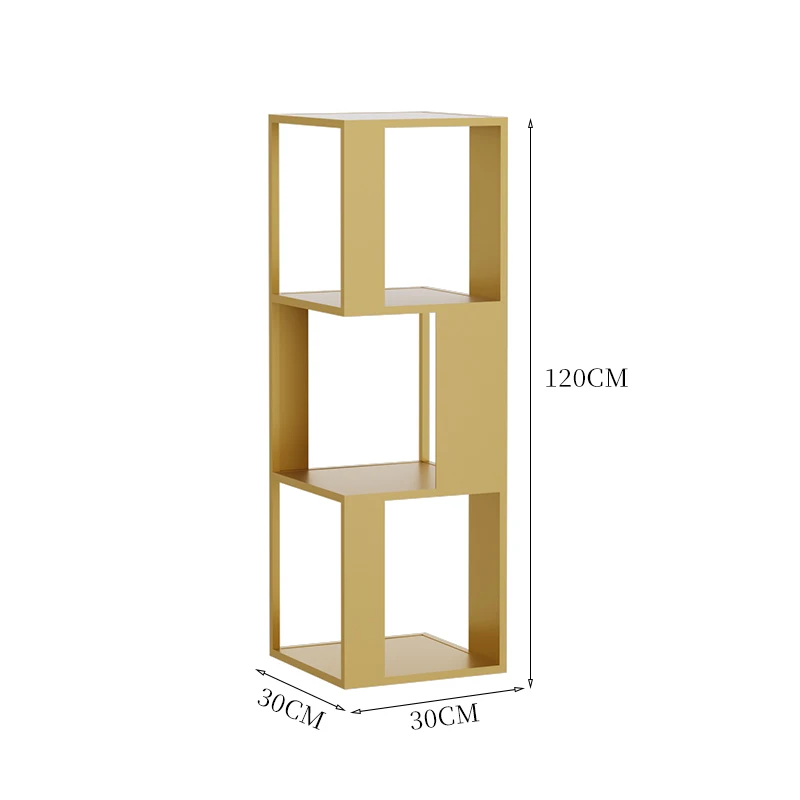 Modern Multi-Tier Iron Standing Bookcase Elegant Living Room Storage Shelf Minimalist Book Organizer for Office Magazine Rack