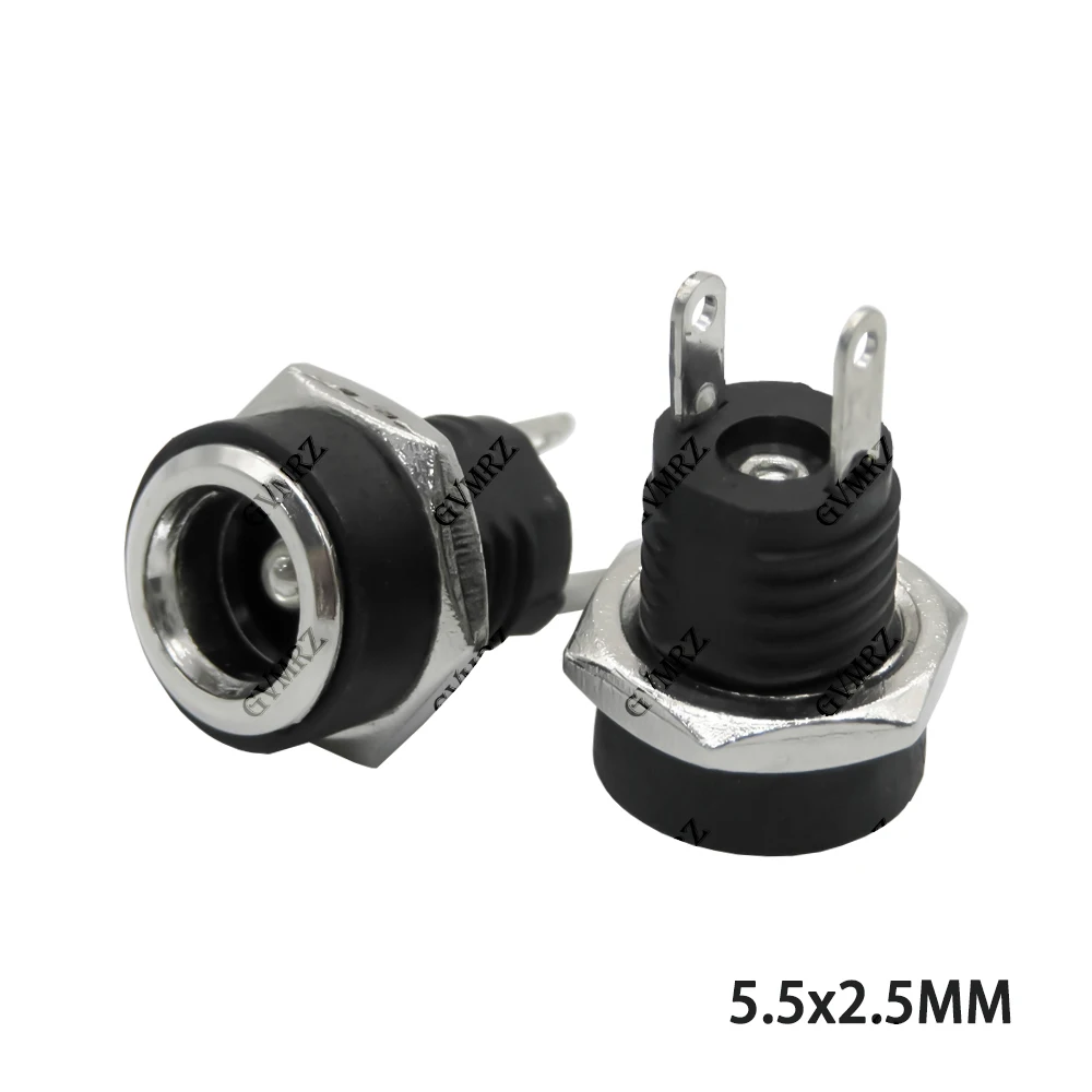 10PCS DC-022B 5.5 mm x 2.1mm 3A 12v for DC Power Supply Jack Socket Female Panel Mount Connector DC022B 3.5x1.35mm
