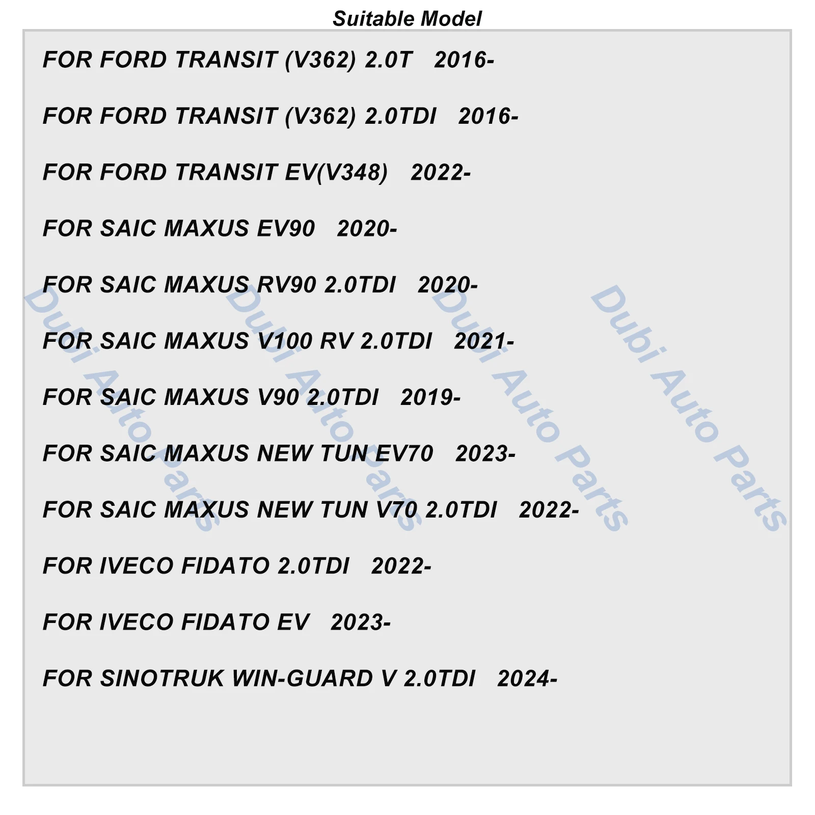 Front Brake Pads For IVECO FIDATO EV/2.0TDI 2023- SAIC MAXUS EV90 RV90 V90 V70 EV70 FORD TRANSIT TOURNEO CUSTOM V362 BK212K021AA - view 2