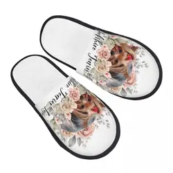 Pantofole da casa personalizzate Yorkshire Terrier mamma papà comode Memory Foam Yorkshire Terrier Lover Slip On Spa Slipper Shoes