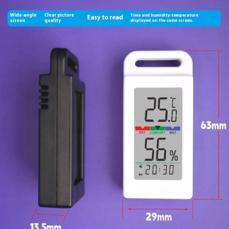  Multifunction Thermometer Hygrometer Automatic Electronic Temperature Humidity Monitor Clock LCD Screen Ultra-thin Clock