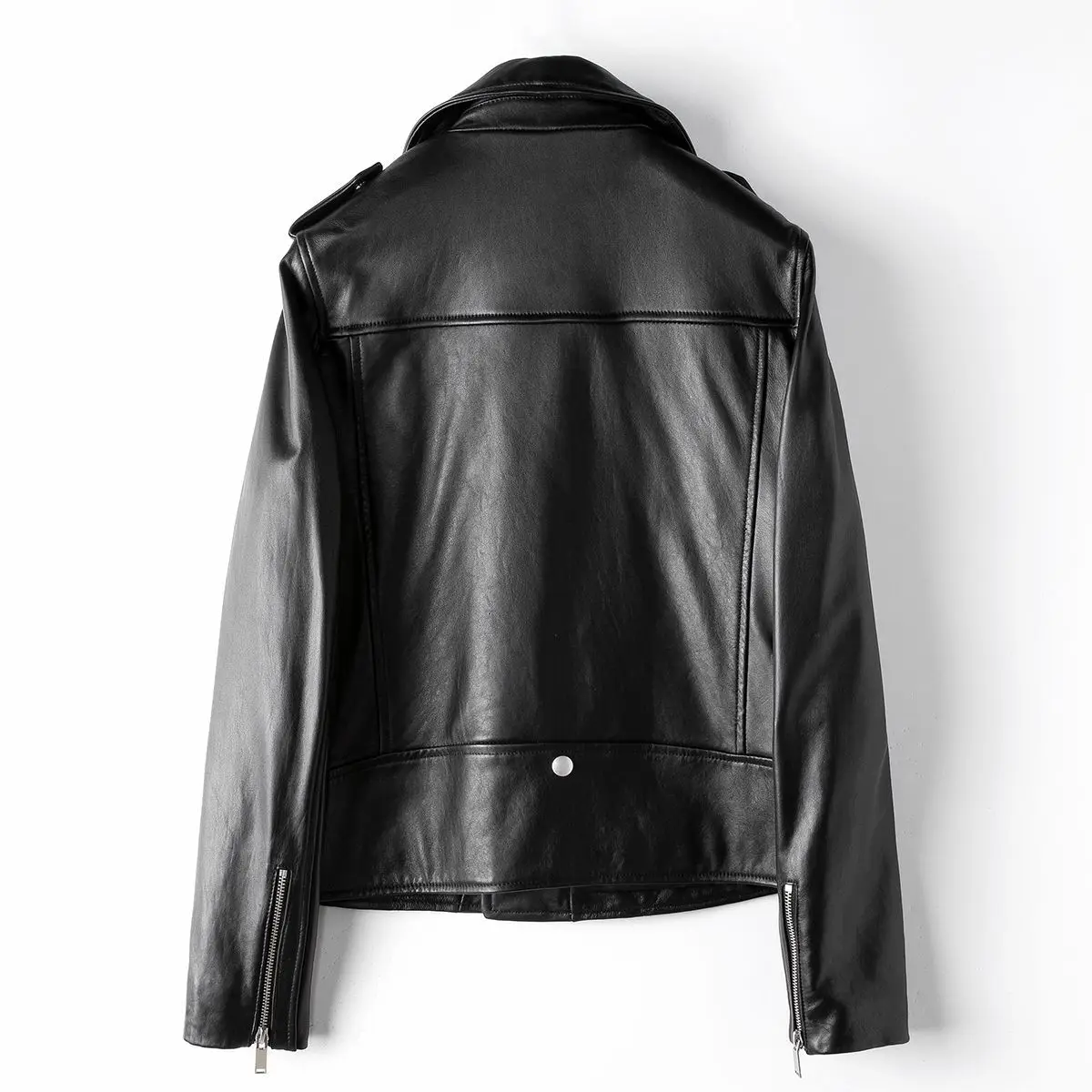 A small amount of clothing, 100% sheepskin, Haining, 2024 spring new leather jacket, fashionable leather motorcycle style