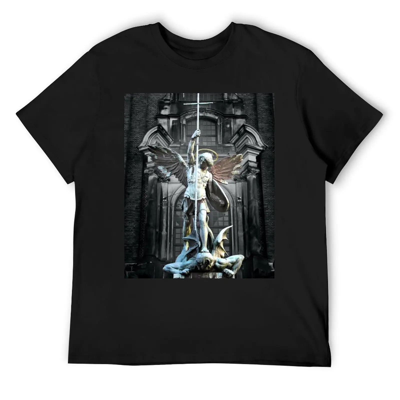 St. Michael the Archangel T-Shirt heavyweights graphic shirts basketball graphic tees blanks mens cotton t shirts