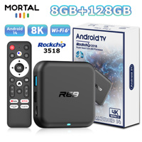 New Smart Android14.0 TV BOX R69-1 RK3518 Quad Core Support Voice Assistant 4K WIFI 6 BT 5.0 Player Set Top Box 5V2A Mortal
