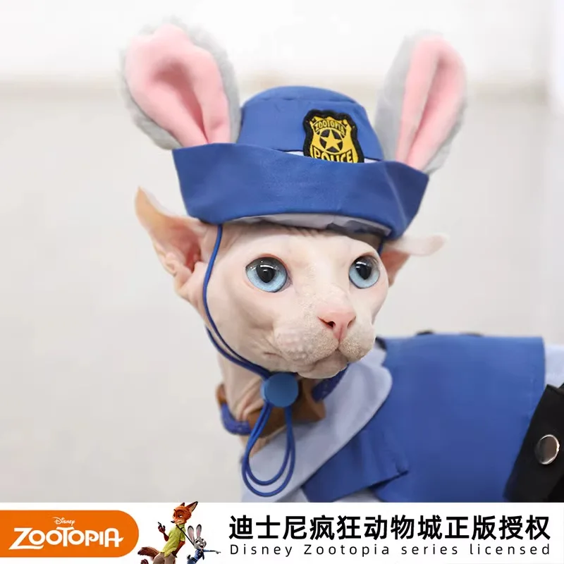 

Одежда для кошек Disney Zootopia, шляпа Джуди, одежда для косплея, одежда для собак, одежда для трансформации домашних животных, одежда для кошек и собак, косплей, рождественские подарки